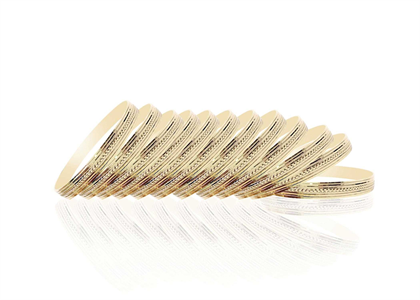 Gold Plated | Diamond Cut Bangles